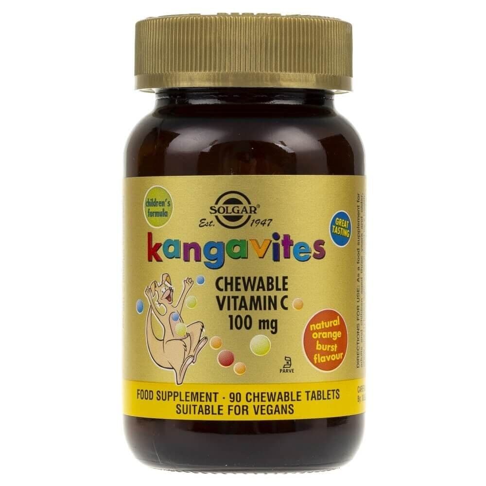 SOLGAR Kangavites Chewable with Vitamin C, Acerola and Rosa canina (90 tabs)