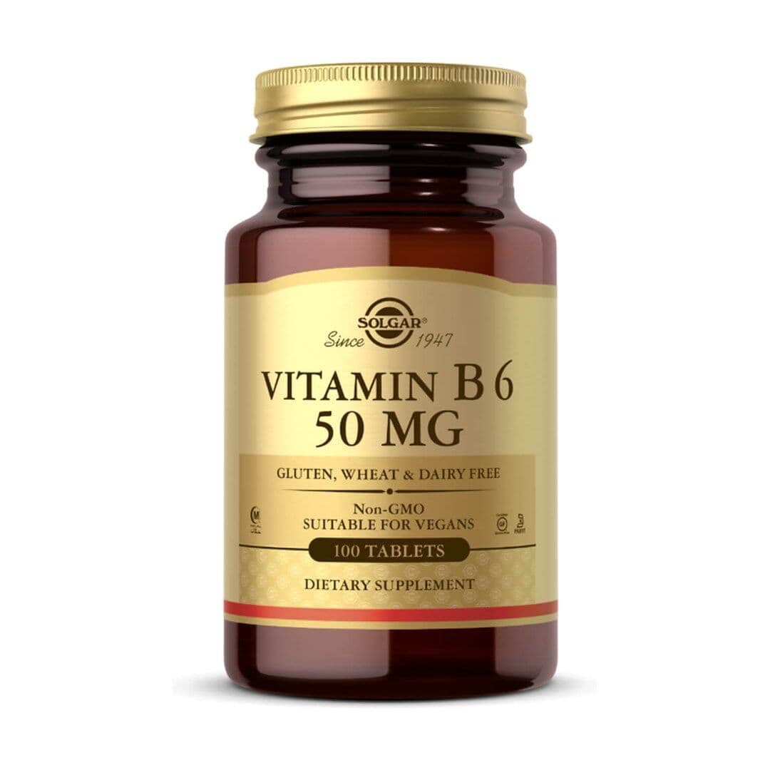 SOLGAR Vitamin B6, 50 mg (100 tabs)