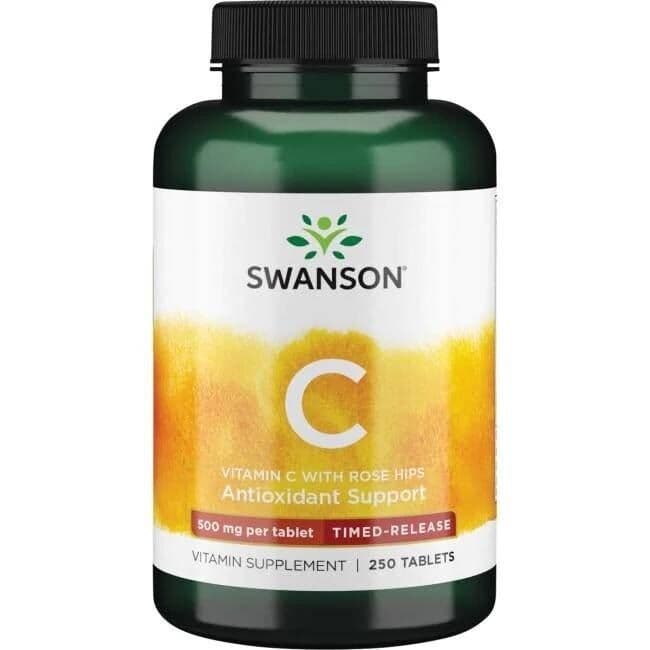 Vitamin C with Rose Hips - Timed-Release, 500mg - 250 tablets