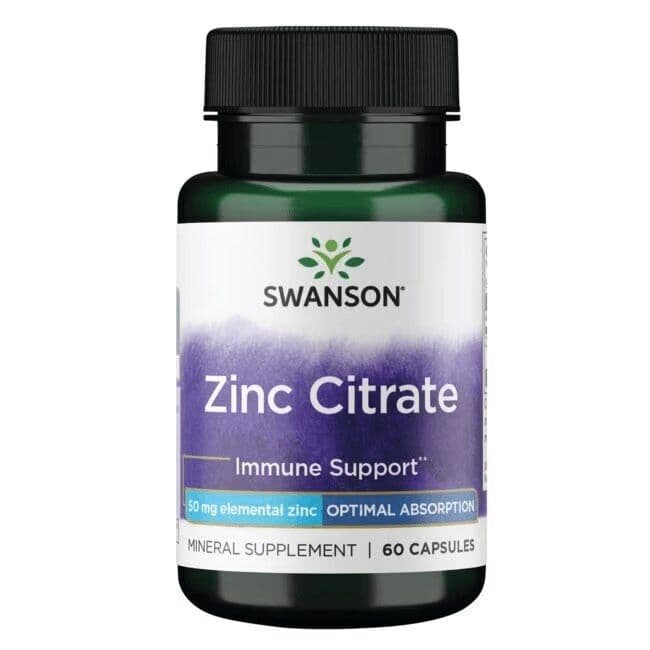 Zinc Citrate, 50mg – 60 caps