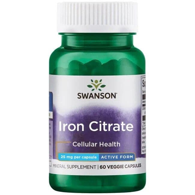 Iron Citrate, 25mg – 60 vcaps