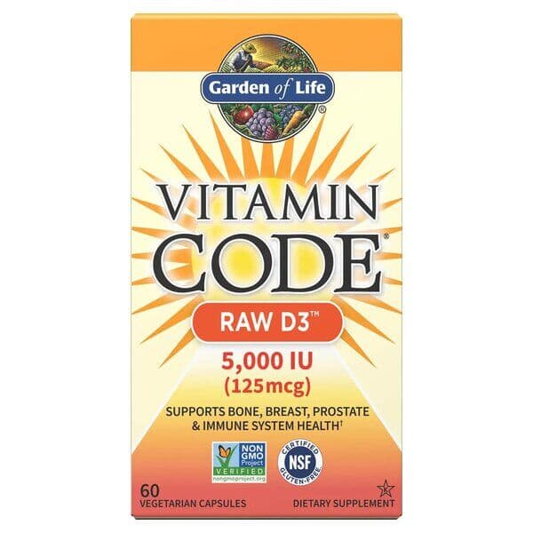 Vitamin Code Raw D3, 5000 IU – 60 vcaps