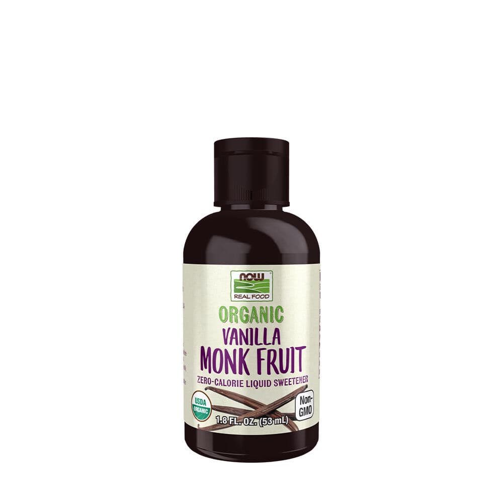 NOW Organic Liquid Monk Fruit - Vanilla - 53 ml
