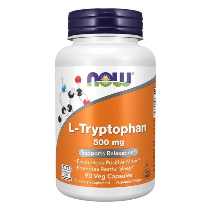 NOW FOODS L-Tryptophan, 500 mg (90 vcaps)