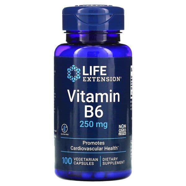 Vitamin B6, 250mg – 100 vcaps