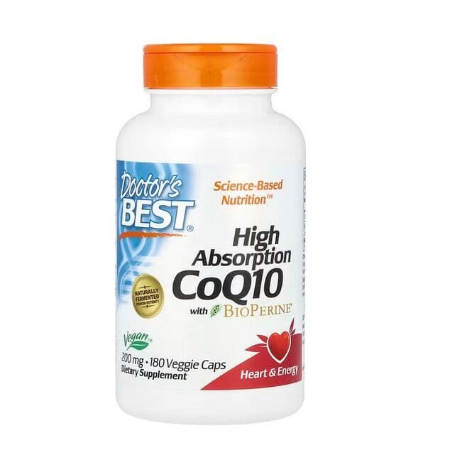 High Absorption CoQ10 with BioPerine, 200mg - 180 vcaps