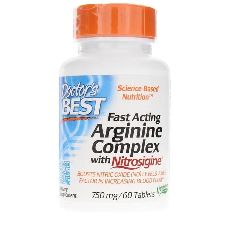 Fast Acting Arginine Complex with Nitrosigine, 750mg – 60 tablets