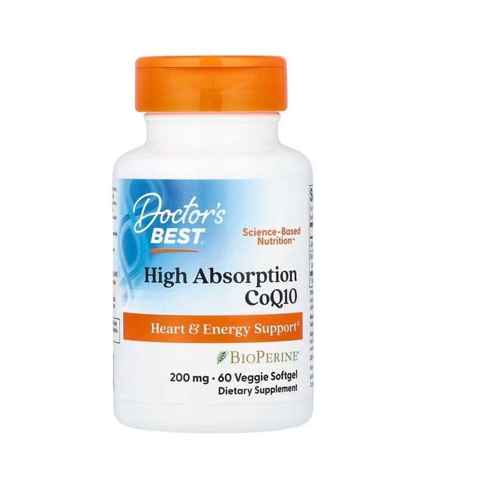 High Absorption CoQ10 with BioPerine, 200mg - 60 veggie softgels