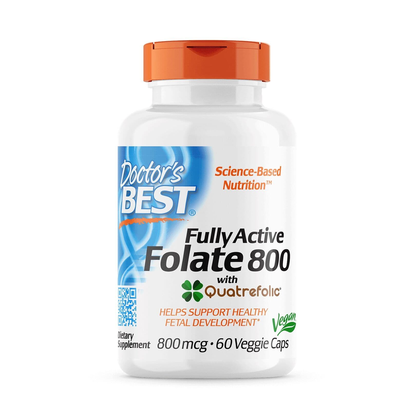 Fully Active Folate 800 with Quatrefolic, 800mcg - 60 vcaps