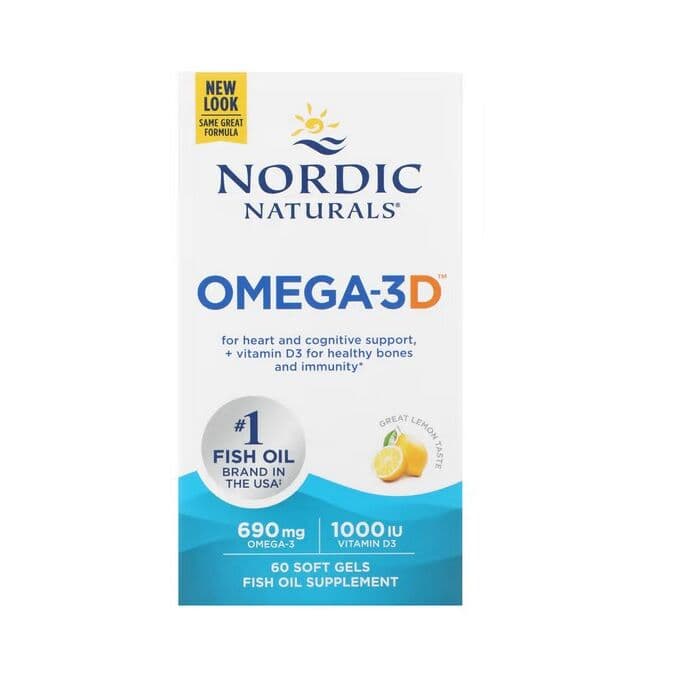 Omega-3D, 690mg Lemon - 60 softgels