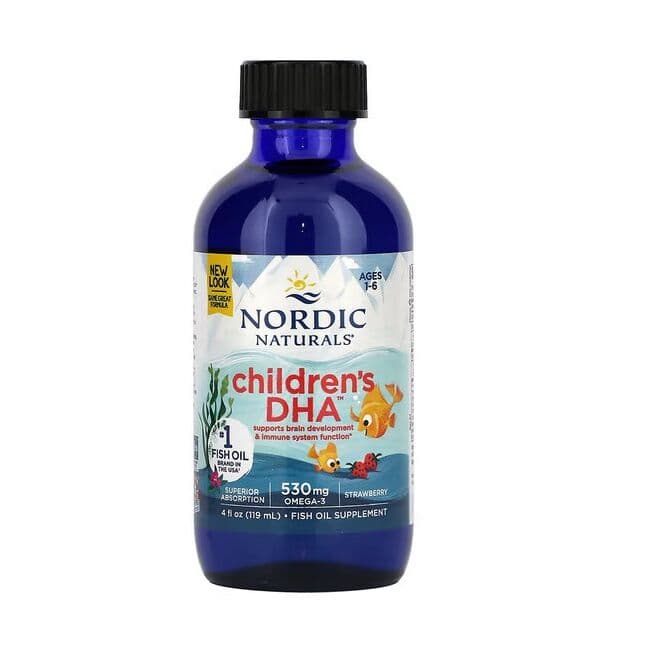 Children's DHA, 530mg Omega-3 Strawberry (EAN 768990567803) – 119 ml.