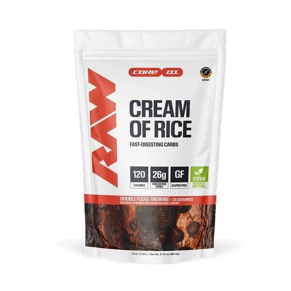 Raw Nutrition – Cream of Rice, Double Fudge Brownie – 887g