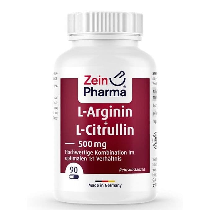 L-Arginine + L-Citrulline, 500mg – 90 caps