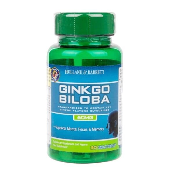 Ginkgo Biloba, 60mg – 60 coated tablets
