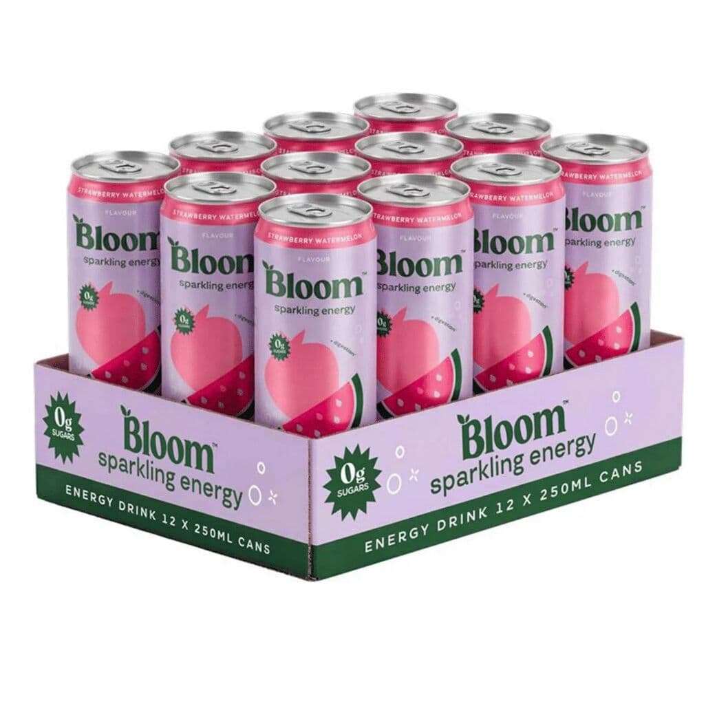 Bloom – Sparkling Energy, Strawberry Watermelon – 12 x 250ml