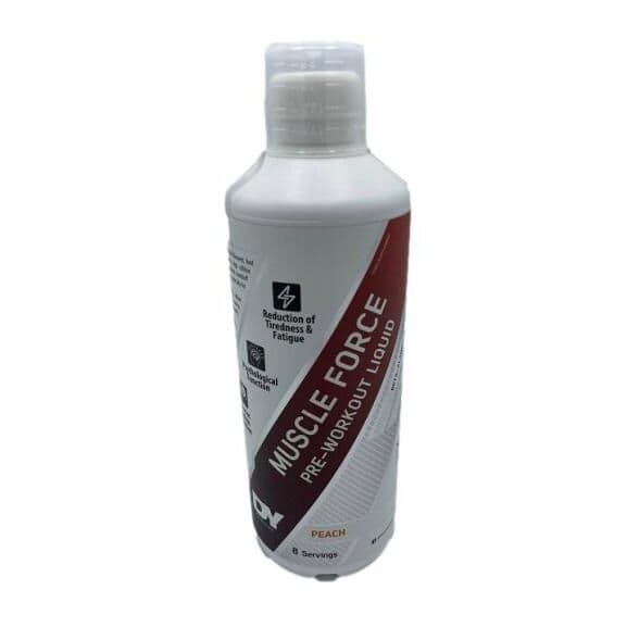 Muscle Force Liquid Pre-Workout, Peach – 500 ml