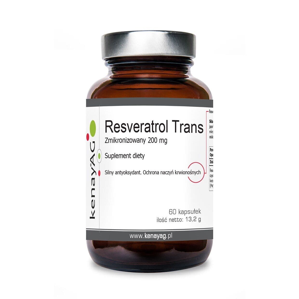 KENAY Resveratrol Trans Micronized, 200 mg (60 caps)