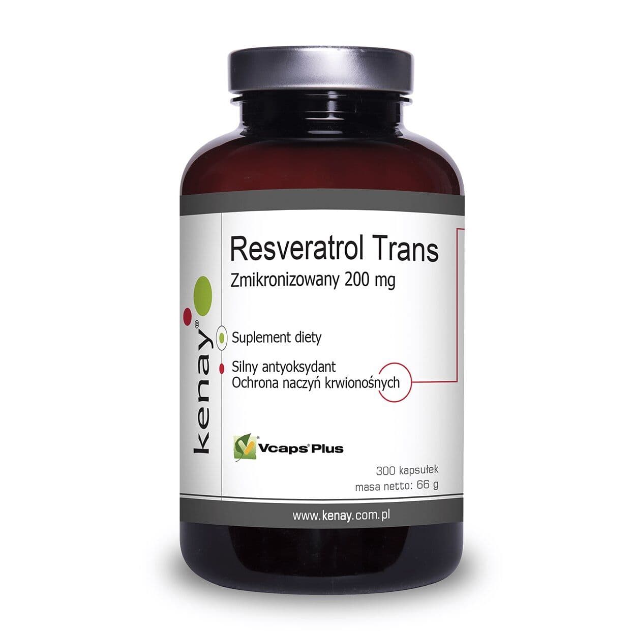 KENAY Resveratrol Trans Micronized, 200 mg (300 kapsler)