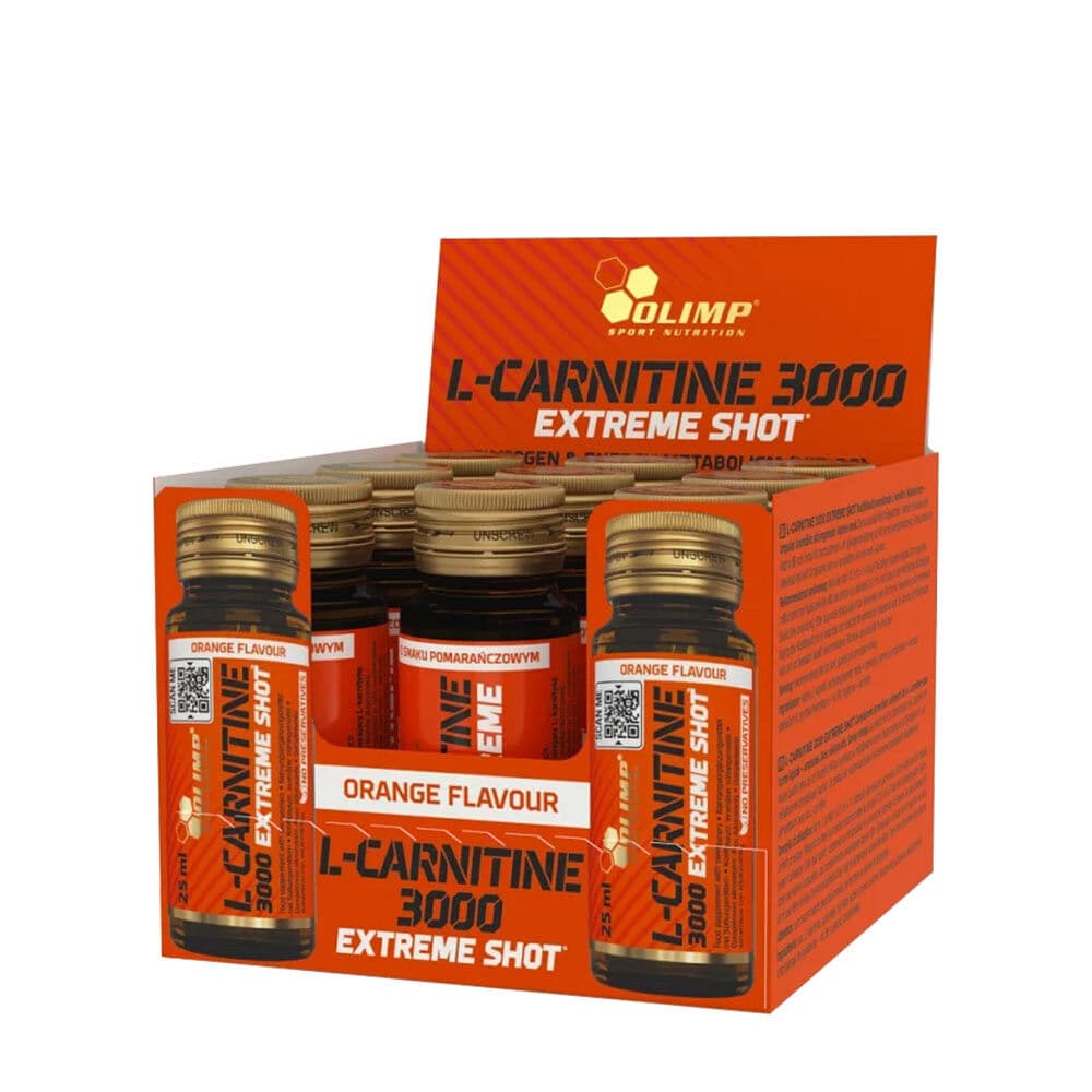 L-Carnitine 3000 Extreme Shot, Orange - 9 x 25 ml.