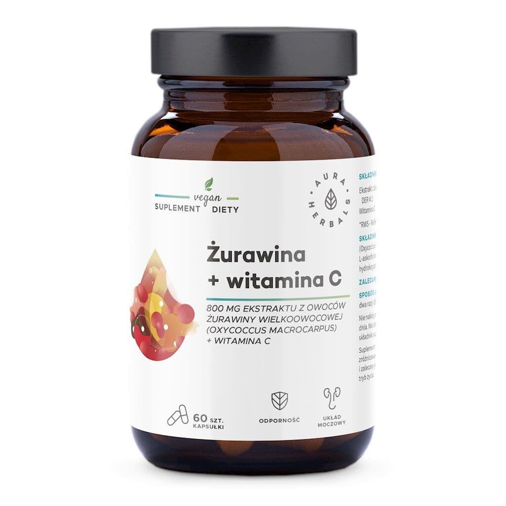 AURA HERBALS Cranberry + Vitamin C (60 caps)