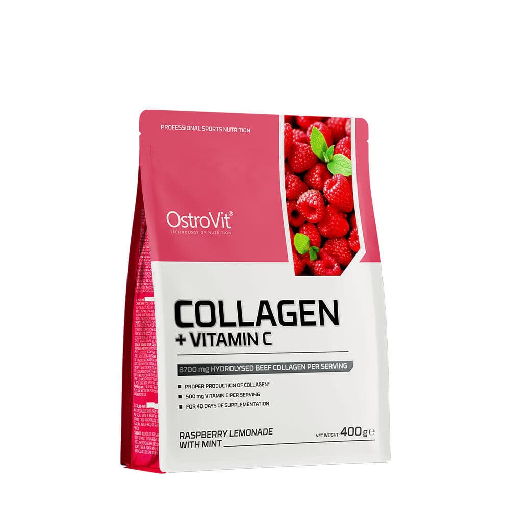 Ostrovit Collagen + Vitamin C (400 g, Raspberry Lemonade with Mint)
