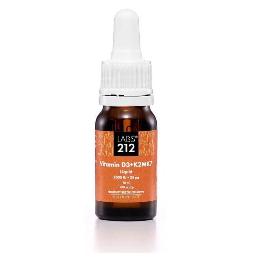 LABS212 Vitamin D3 + K2MK7 Liquid (10 ml / 0,338 fl. oz.)
