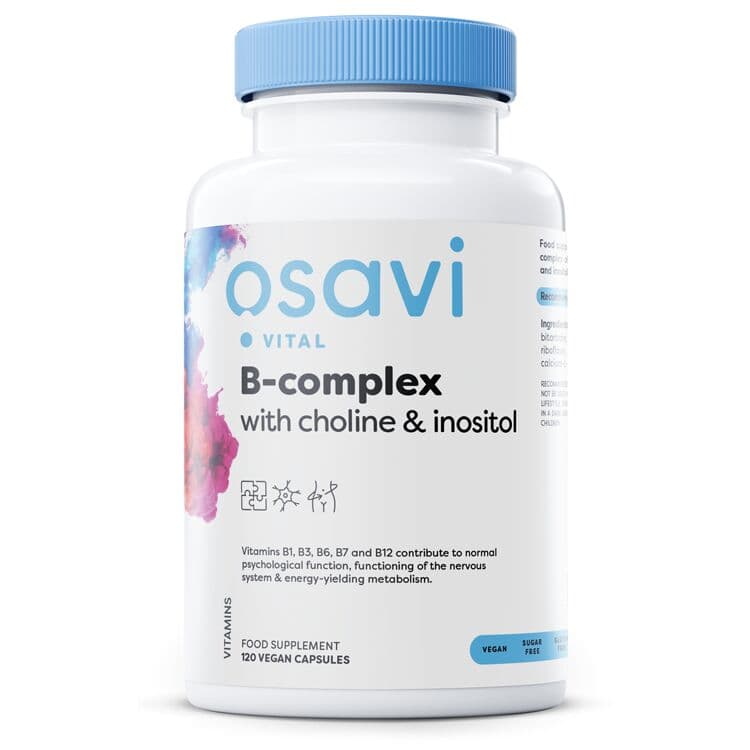 B-Complex with Choline & Inositol – 120 vegan caps