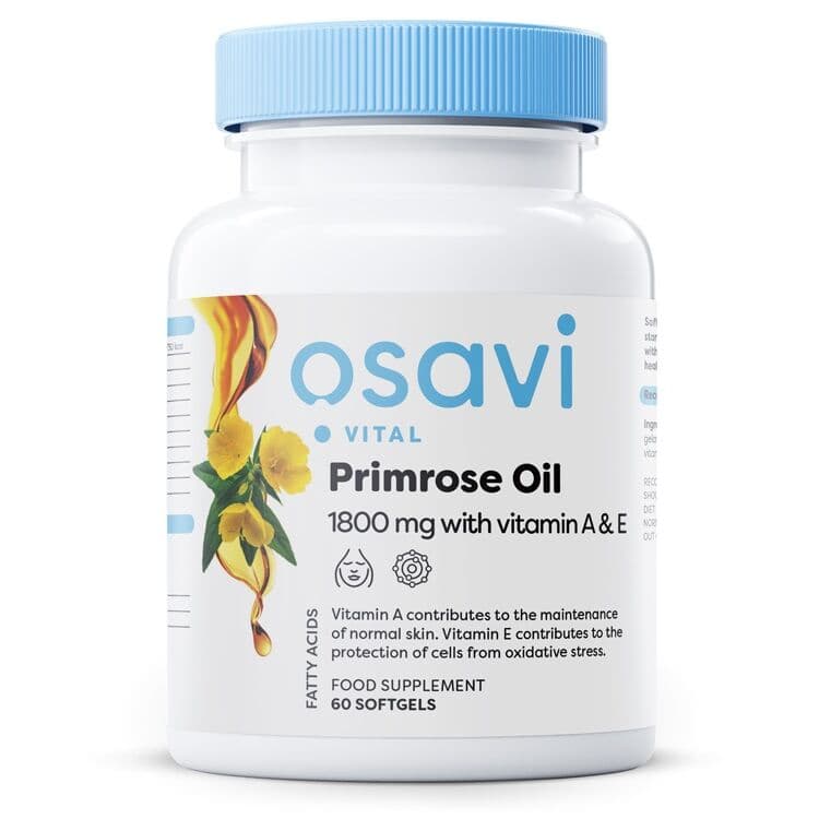 Primrose Oil with Vitamin A & E, 1800mg – 60 softgels