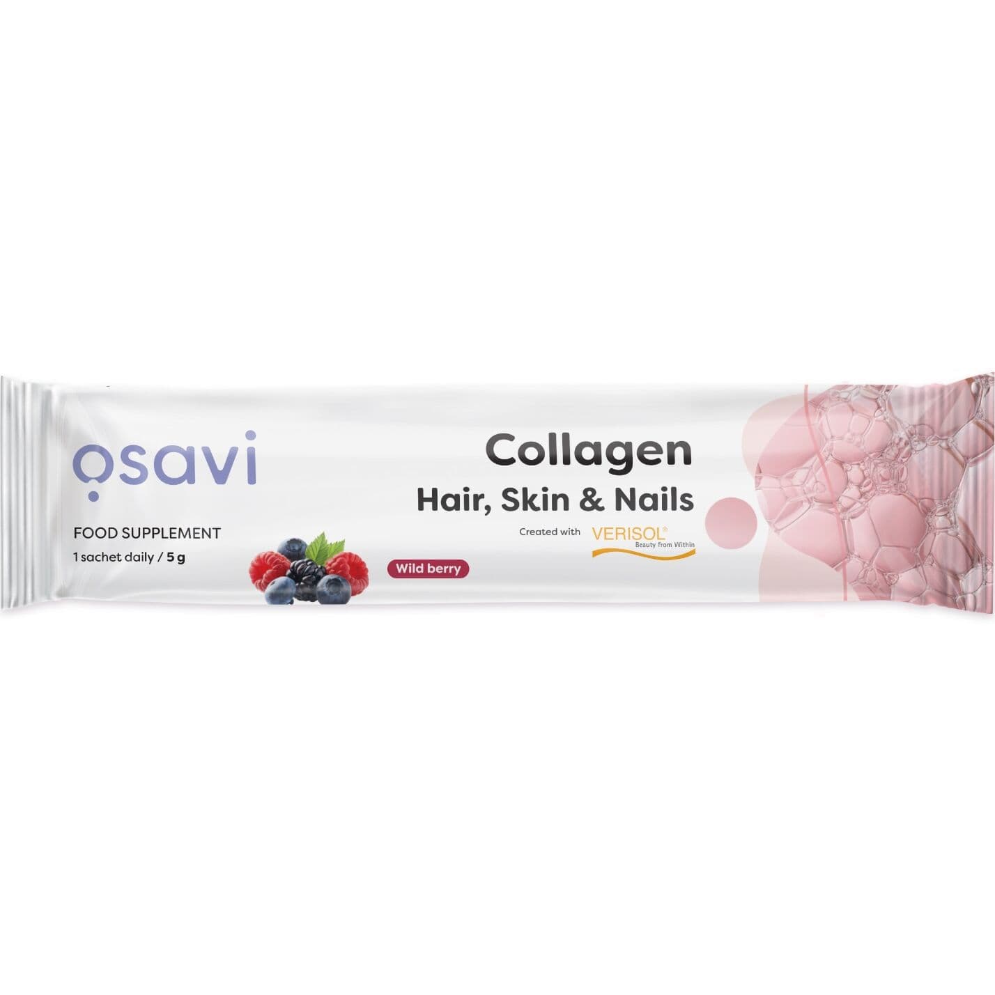 Osavi – Collagen Peptides (Hair, Skin & Nails), Wild Berry – 5g (1 serving)
