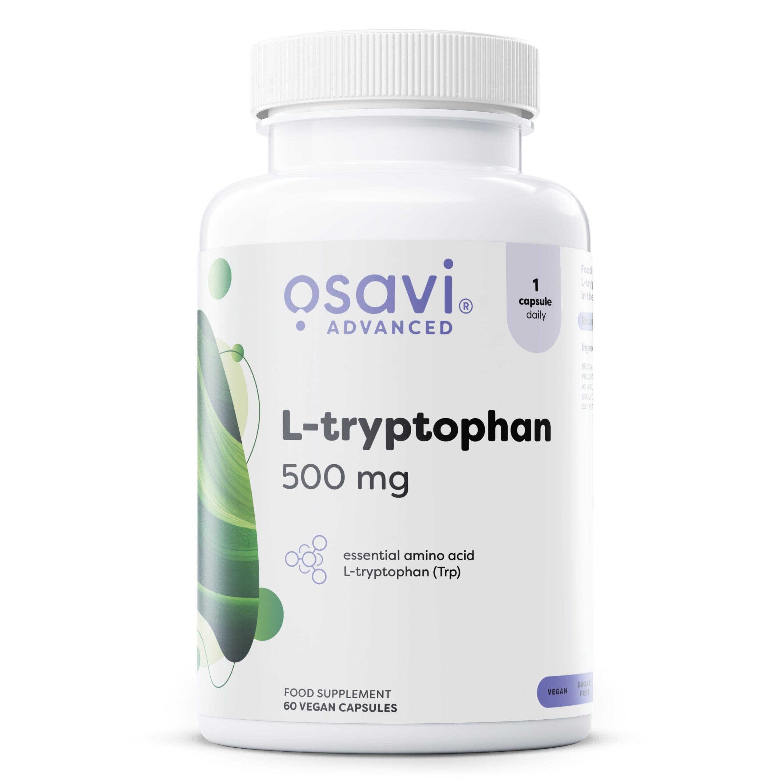 L-tryptophan, 500mg - 60 vegan caps