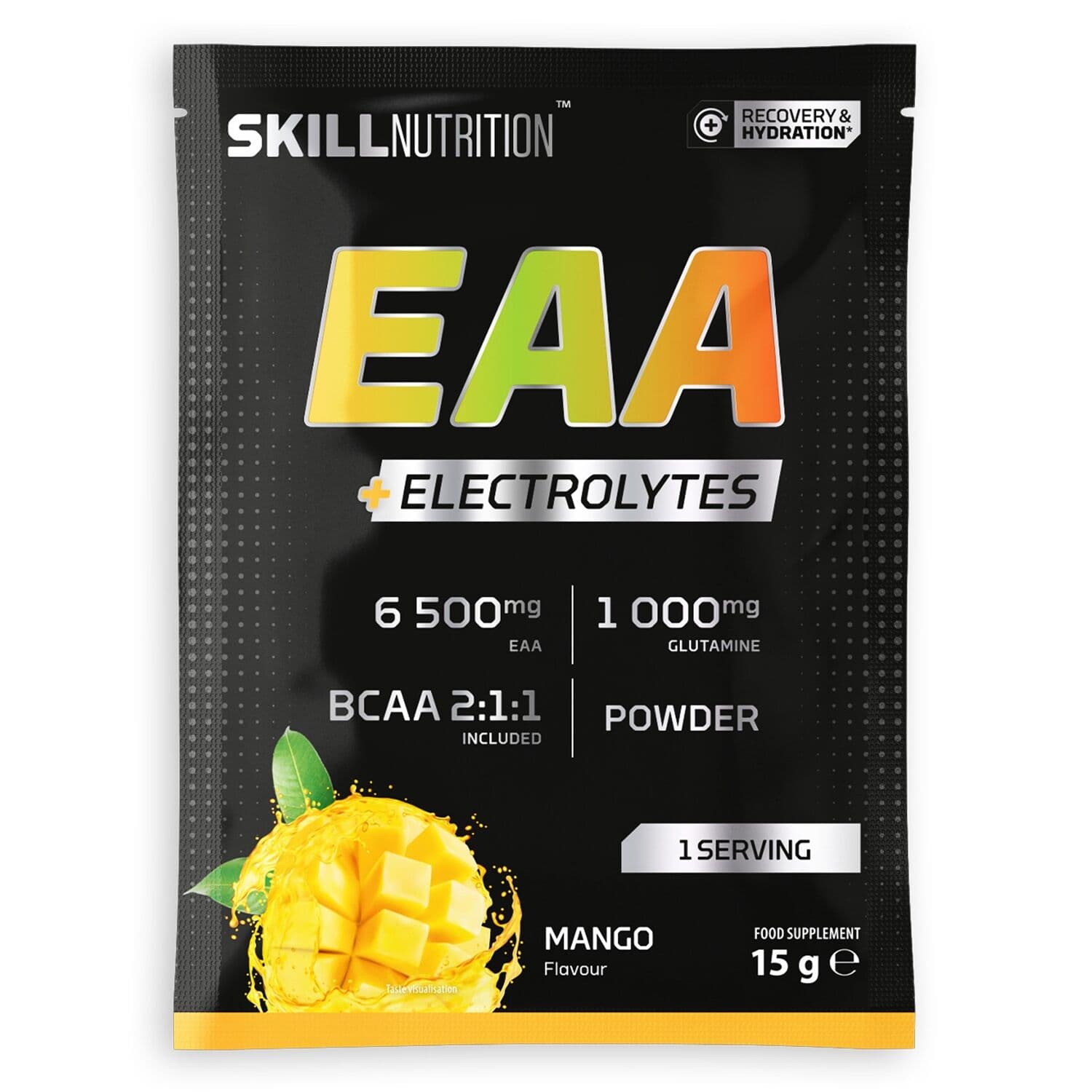 EAA + Electrolytes, Mango – 15g (1 serving) – Skill Nutrition | 450g (30 servings)
