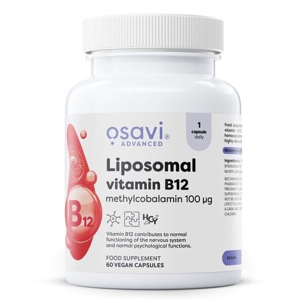 Liposomal Vitamin B12, Methylcobalamin 100mcg – 60 vegan caps