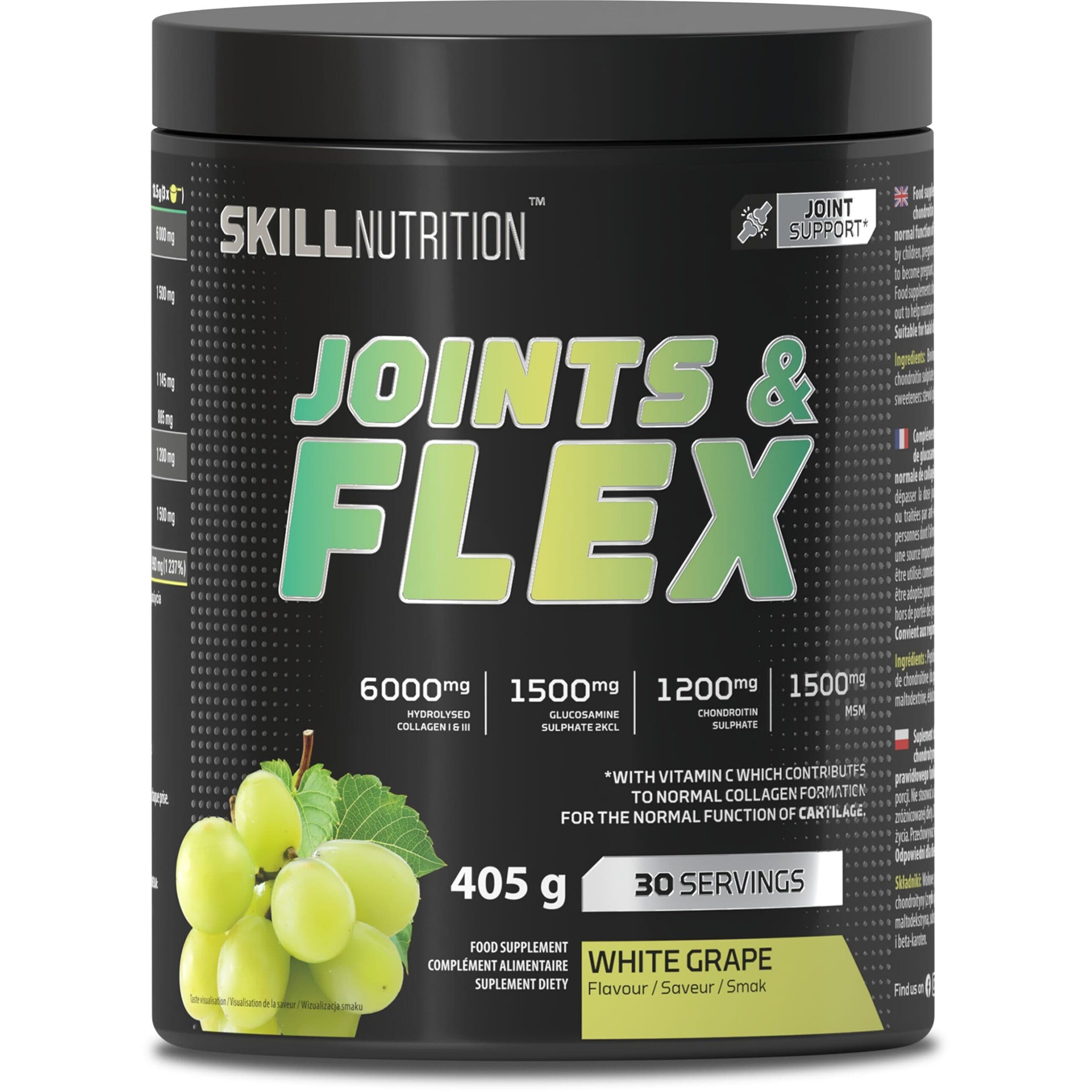 Skill Nutrition – Joints & Flex Powder, White Grape – 405g