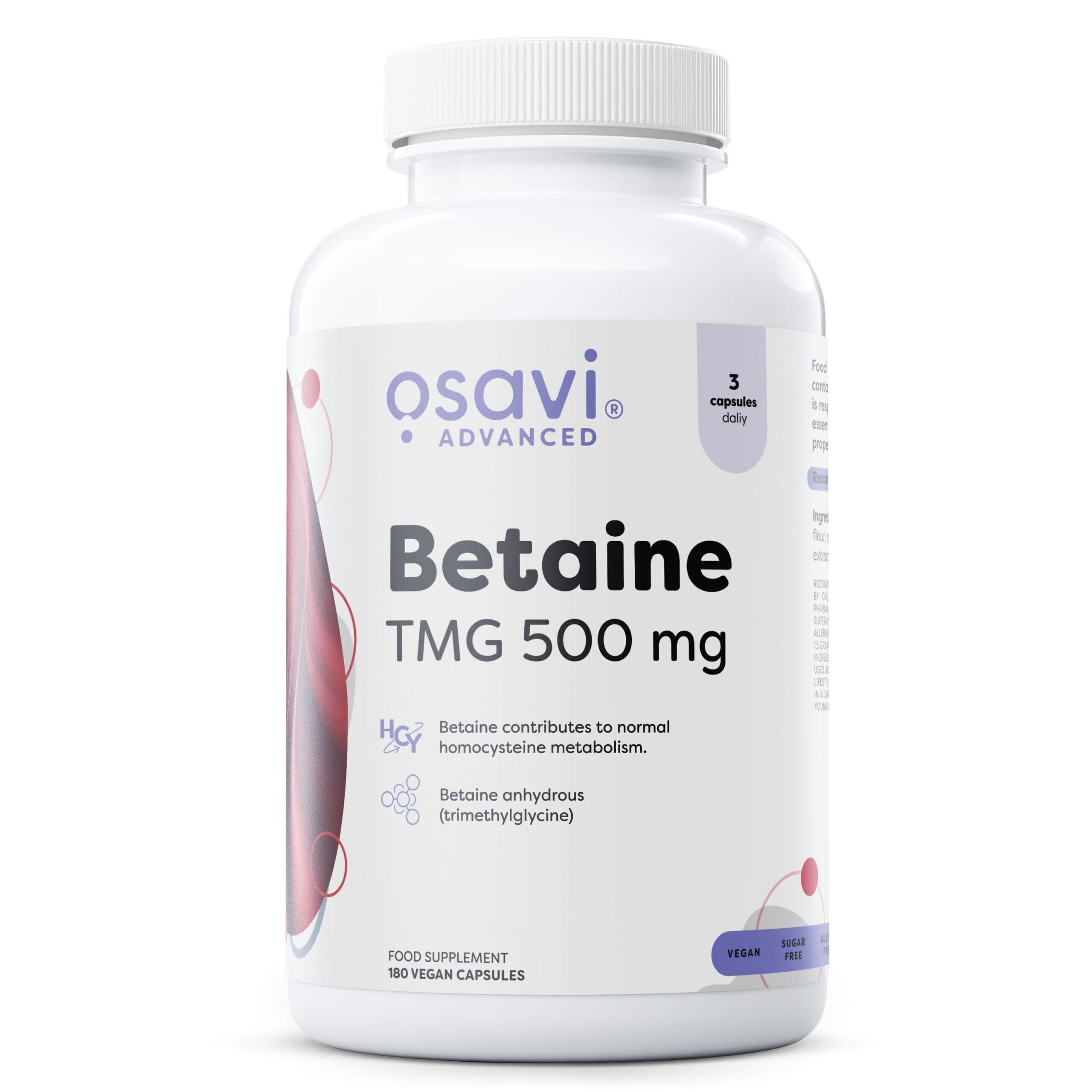 Osavi – Betaine, TMG 500mg – 180 vegan caps