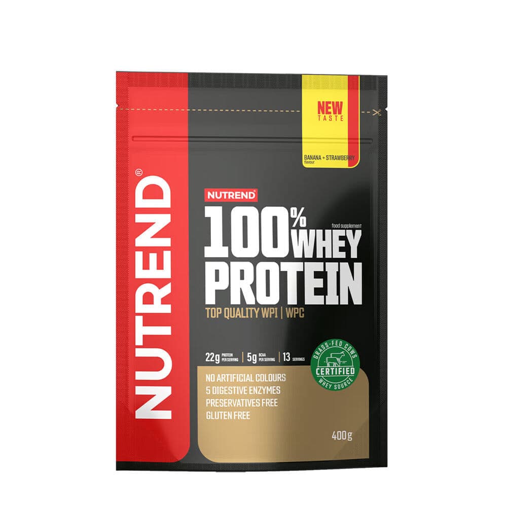 100% Whey Protein, Banana + Strawberry - 400g