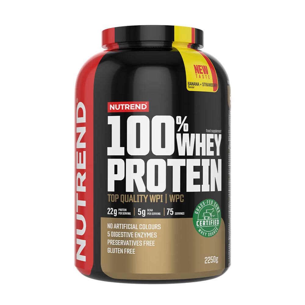 100% Whey Protein, Banana + Strawberry - 2250g