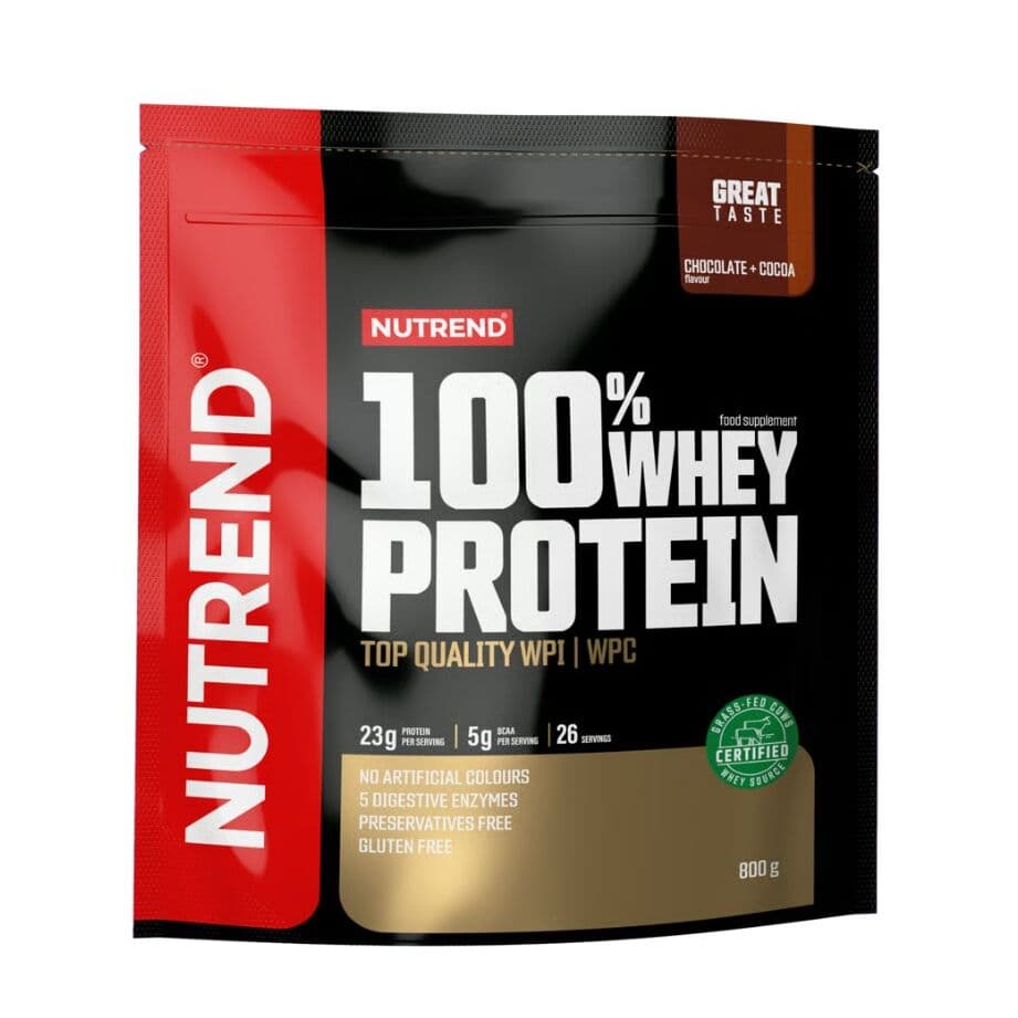 Nutrend – 100% Whey Protein, Chocolate + Cocoa – 800g